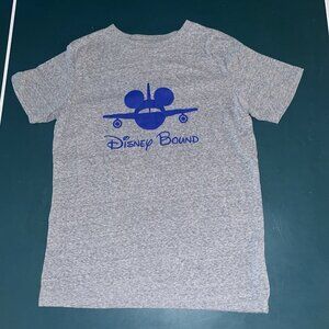Disney Bound TShirt Cat & Jack Grey Blue Font Youth Size 12-14 Large